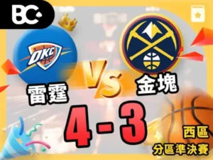 NBA季後賽分區準決賽第7場-金塊vs雷霆-4-3